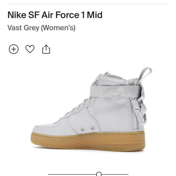 NIKE Air Force SF AF1 mid Vast Gray - Picture 3 of 7